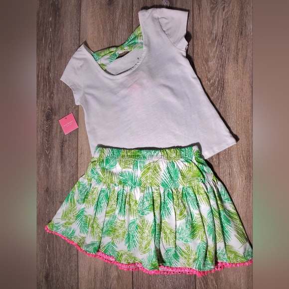 Isaac Mizrahi girl's 2 piece tropical skorts set, graphic tee Size 5/6 - Picture 11 of 12